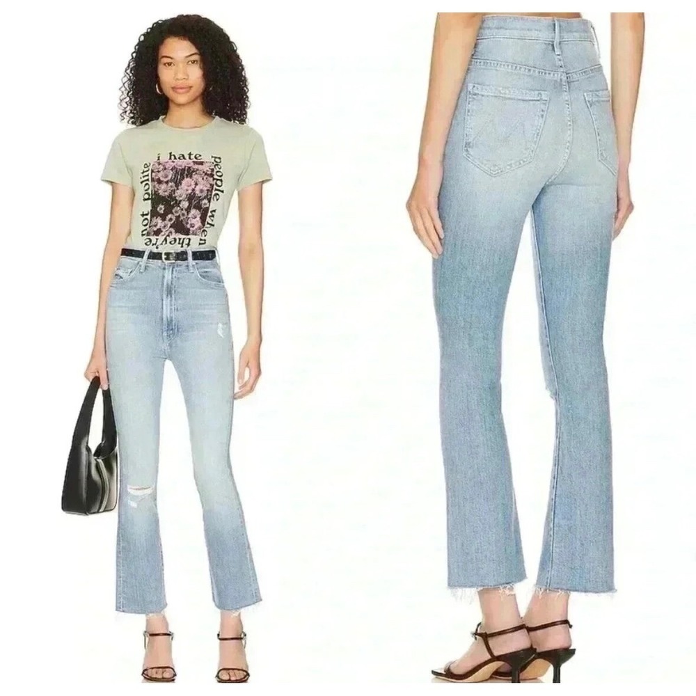 Mother The Tippy Top Insider Ankle Fray Sippin' Sweet Tea Jeans Size‎ 29